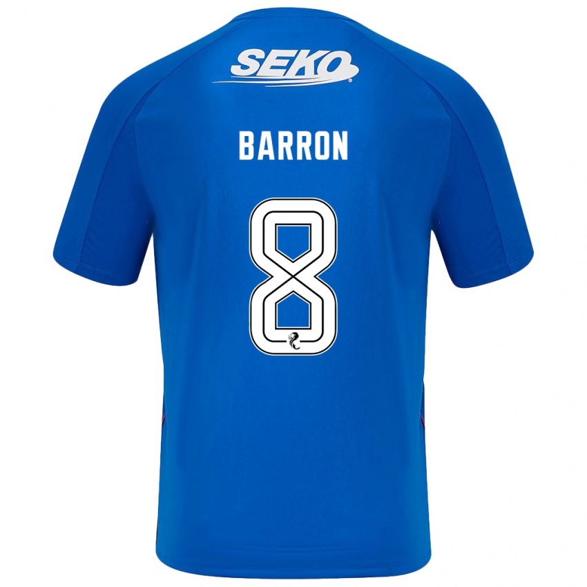 Herren Connor Barron #8 Dunkelblau Heimtrikot Trikot 2024/25 T-Shirt