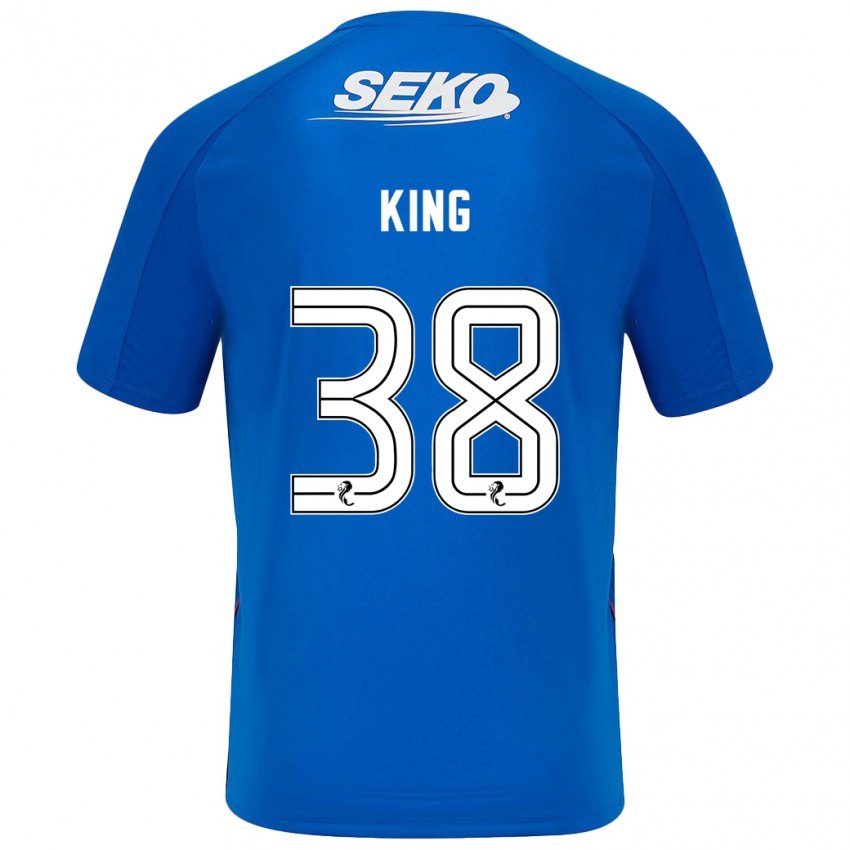 Herren Leon King #38 Dunkelblau Heimtrikot Trikot 2024/25 T-Shirt