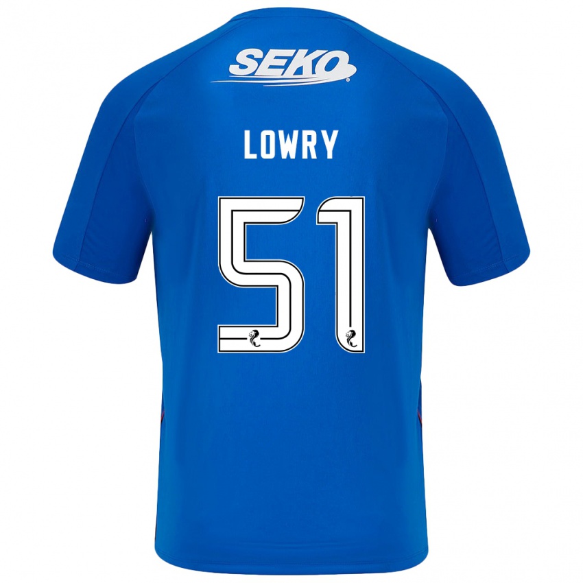 Herren Alex Lowry #51 Dunkelblau Heimtrikot Trikot 2024/25 T-Shirt