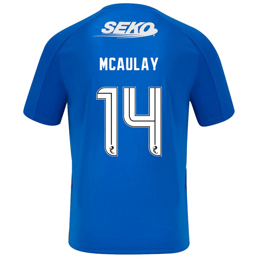 Herren Mia Mcaulay #14 Dunkelblau Heimtrikot Trikot 2024/25 T-Shirt