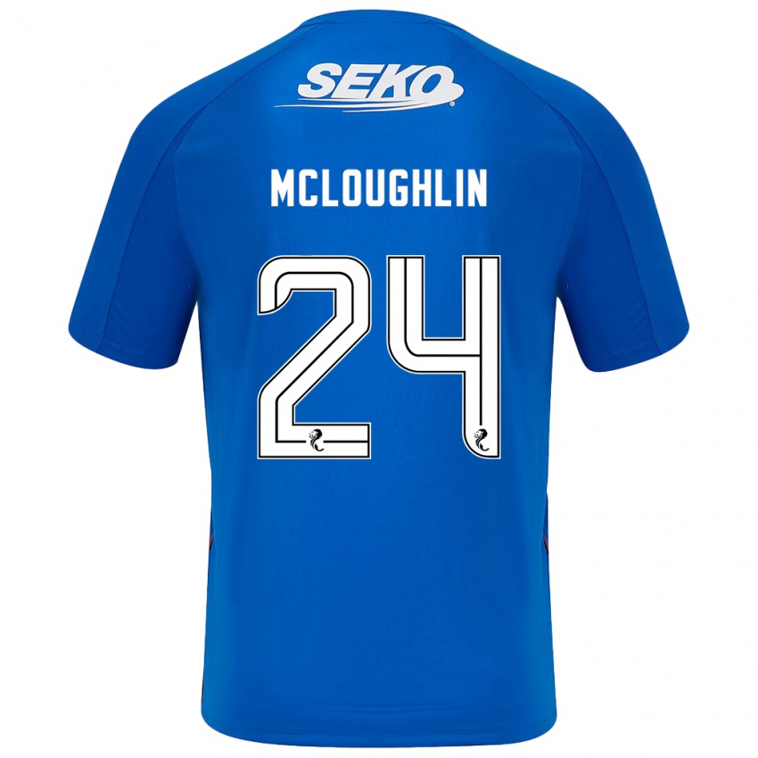 Herren Olivia Mcloughlin #24 Dunkelblau Heimtrikot Trikot 2024/25 T-Shirt