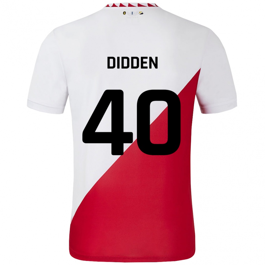 Herren Matisse Didden #40 Weiß Rot Heimtrikot Trikot 2024/25 T-Shirt