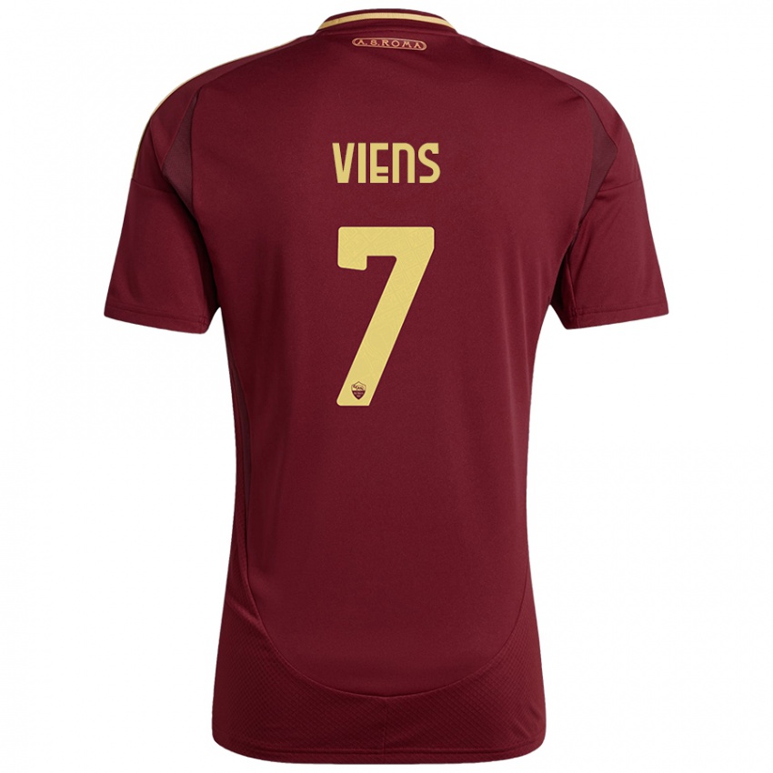 Herren Evelyne Viens #7 Rot Braun Gold Heimtrikot Trikot 2024/25 T-Shirt