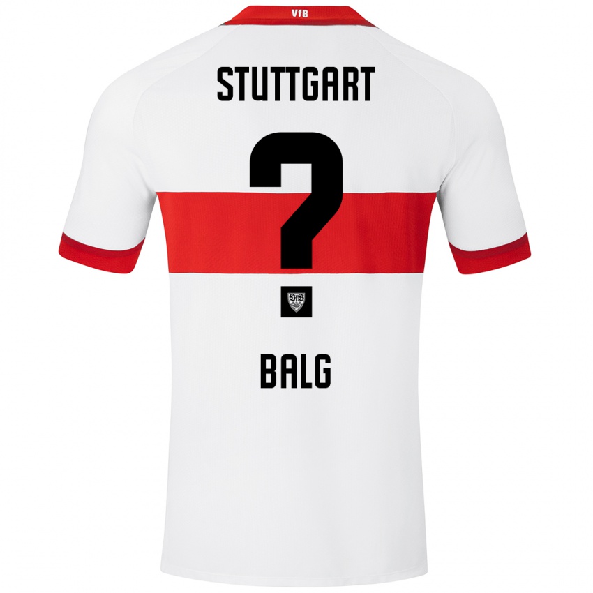 Herren Fabian Balg #0 Weiß Rot Heimtrikot Trikot 2024/25 T-Shirt