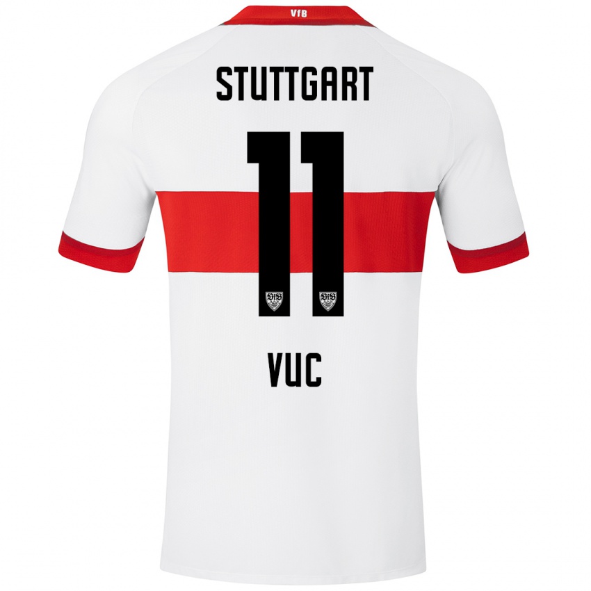 Herren Patrick Vuc #11 Weiß Rot Heimtrikot Trikot 2024/25 T-Shirt