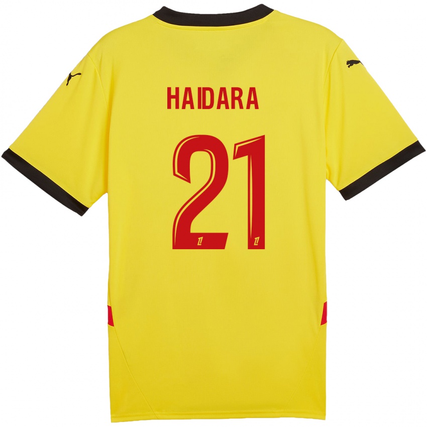 Herren Massadio Haidara #21 Gelb Rot Heimtrikot Trikot 2024/25 T-Shirt