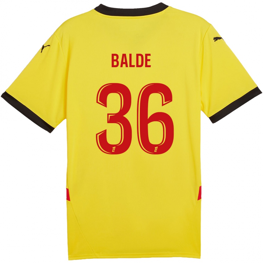 Herren Ibrahima Baldé #36 Gelb Rot Heimtrikot Trikot 2024/25 T-Shirt