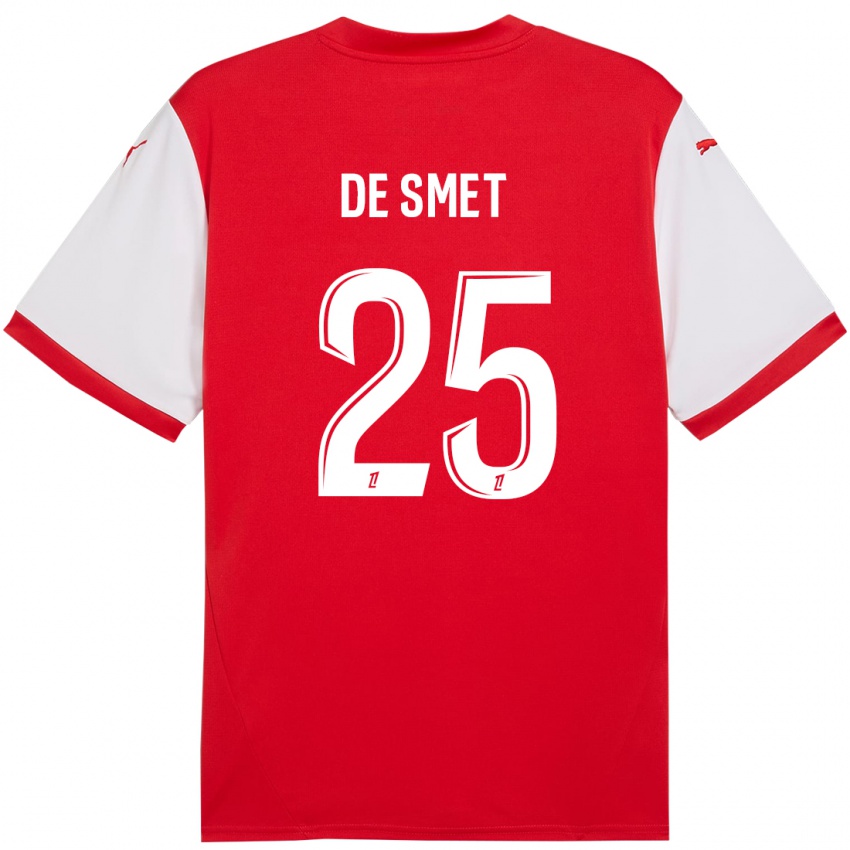 Herren Thibault De Smet #25 Rot Weiß Heimtrikot Trikot 2024/25 T-Shirt