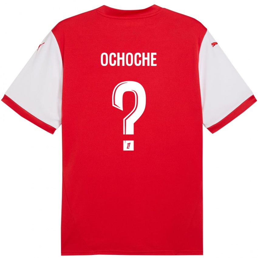 Herren Amos Ochoche #0 Rot Weiß Heimtrikot Trikot 2024/25 T-Shirt