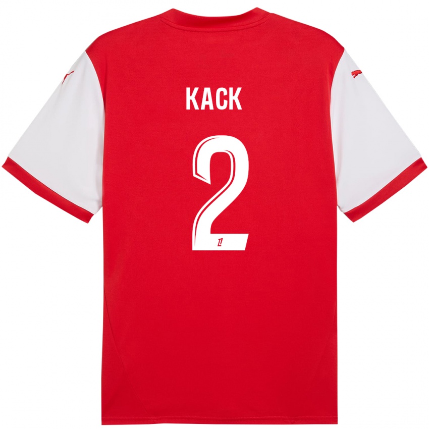 Herren Mathilde Kack #2 Rot Weiß Heimtrikot Trikot 2024/25 T-Shirt