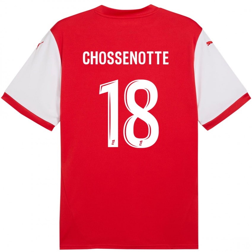 Herren Shana Chossenotte #18 Rot Weiß Heimtrikot Trikot 2024/25 T-Shirt