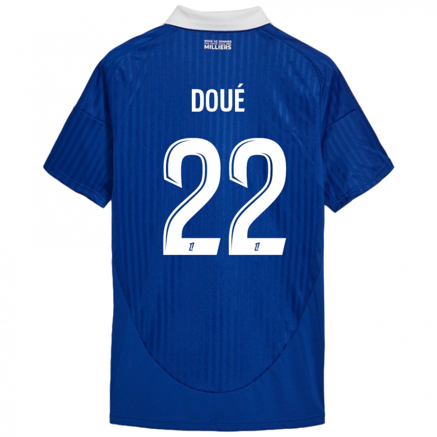 Herren Guéla Doué #22 Blau Weiß Heimtrikot Trikot 2024/25 T-Shirt