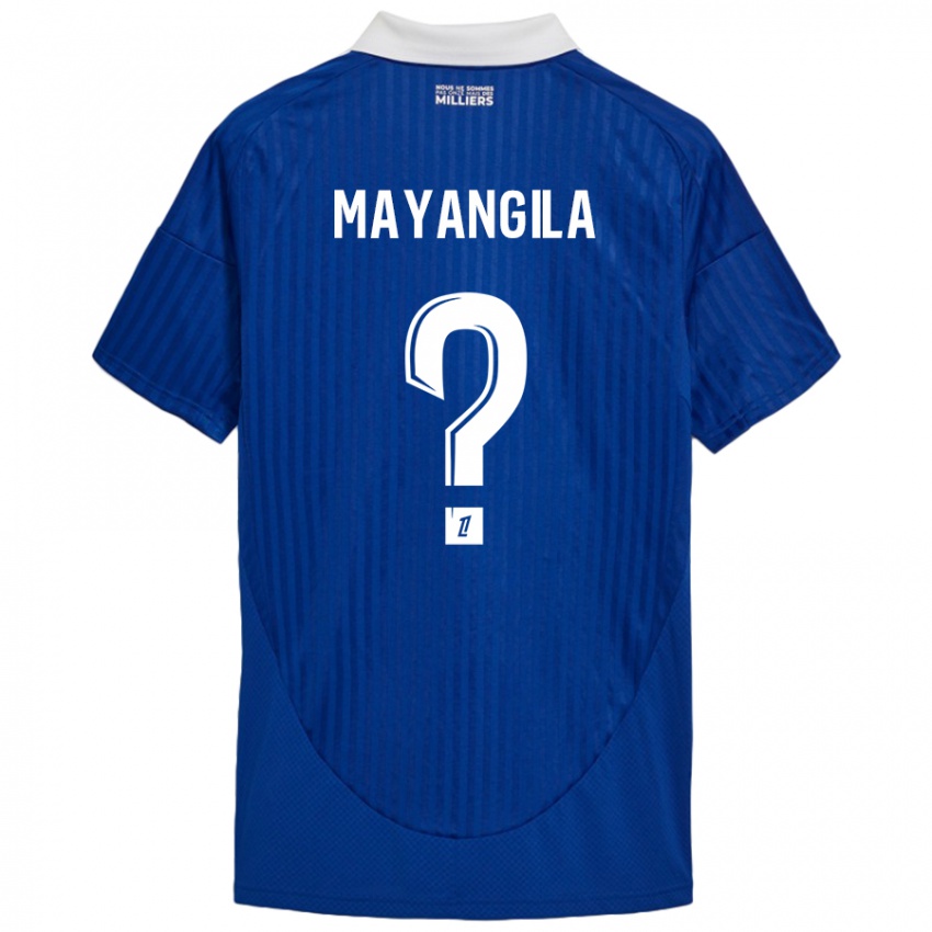 Herren Ryan Tutu Mayangila #0 Blau Weiß Heimtrikot Trikot 2024/25 T-Shirt