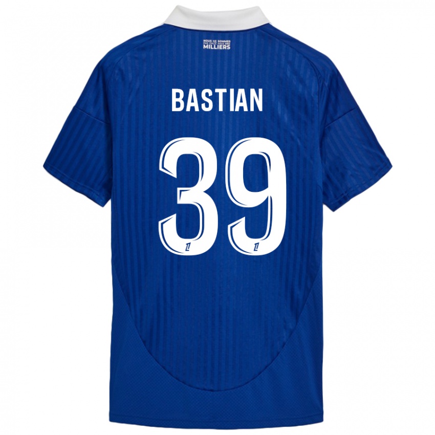 Herren Maxime Bastian #39 Blau Weiß Heimtrikot Trikot 2024/25 T-Shirt