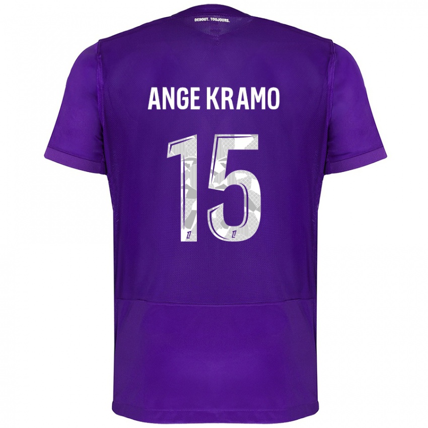 Herren Marie Ange Kramo #15 Violett Weiß Heimtrikot Trikot 2024/25 T-Shirt