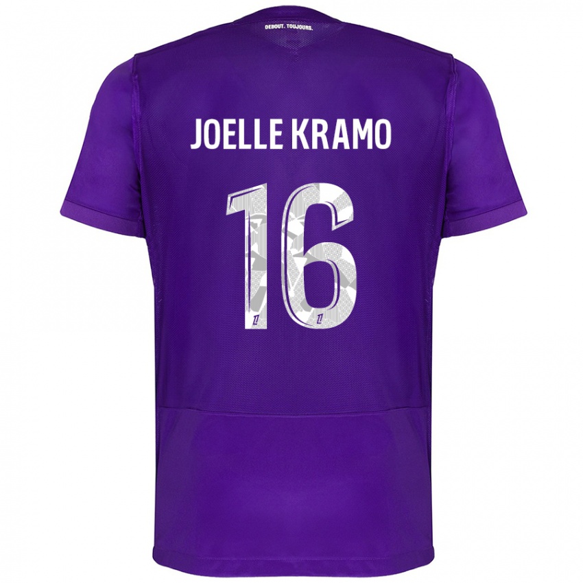 Herren Marie Joelle Kramo #16 Violett Weiß Heimtrikot Trikot 2024/25 T-Shirt