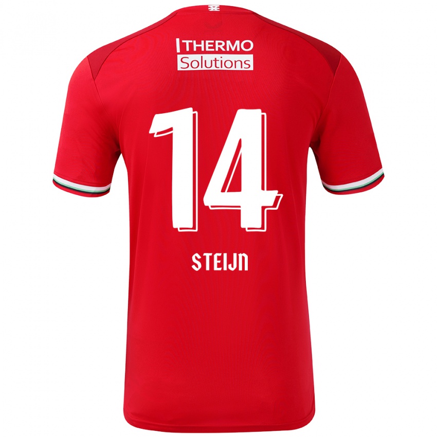 Herren Sem Steijn #14 Rot Weiß Heimtrikot Trikot 2024/25 T-Shirt