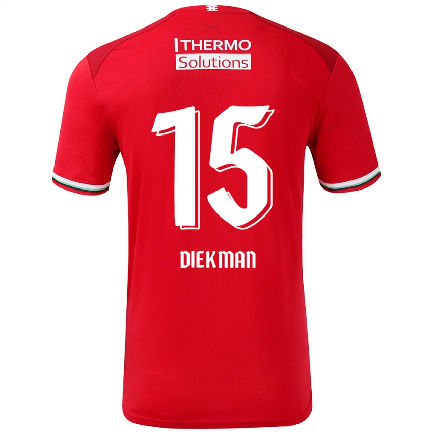 Herren Jill Diekman #15 Rot Weiß Heimtrikot Trikot 2024/25 T-Shirt