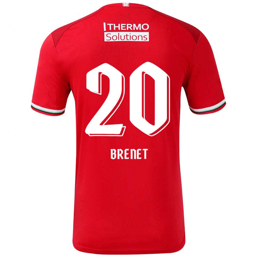 Herren Joshua Brenet #20 Rot Weiß Heimtrikot Trikot 2024/25 T-Shirt