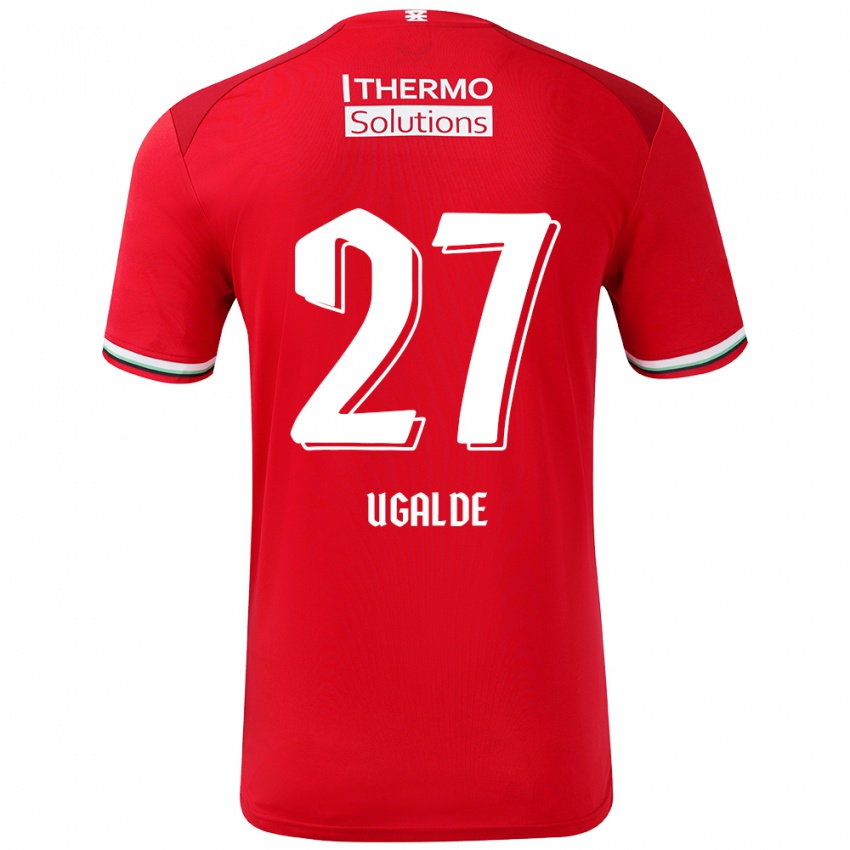 Herren Manfred Ugalde #27 Rot Weiß Heimtrikot Trikot 2024/25 T-Shirt