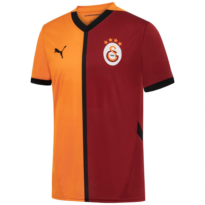 Herren Ali Yeşilyurt #58 Gelb Rot Heimtrikot Trikot 2024/25 T-Shirt