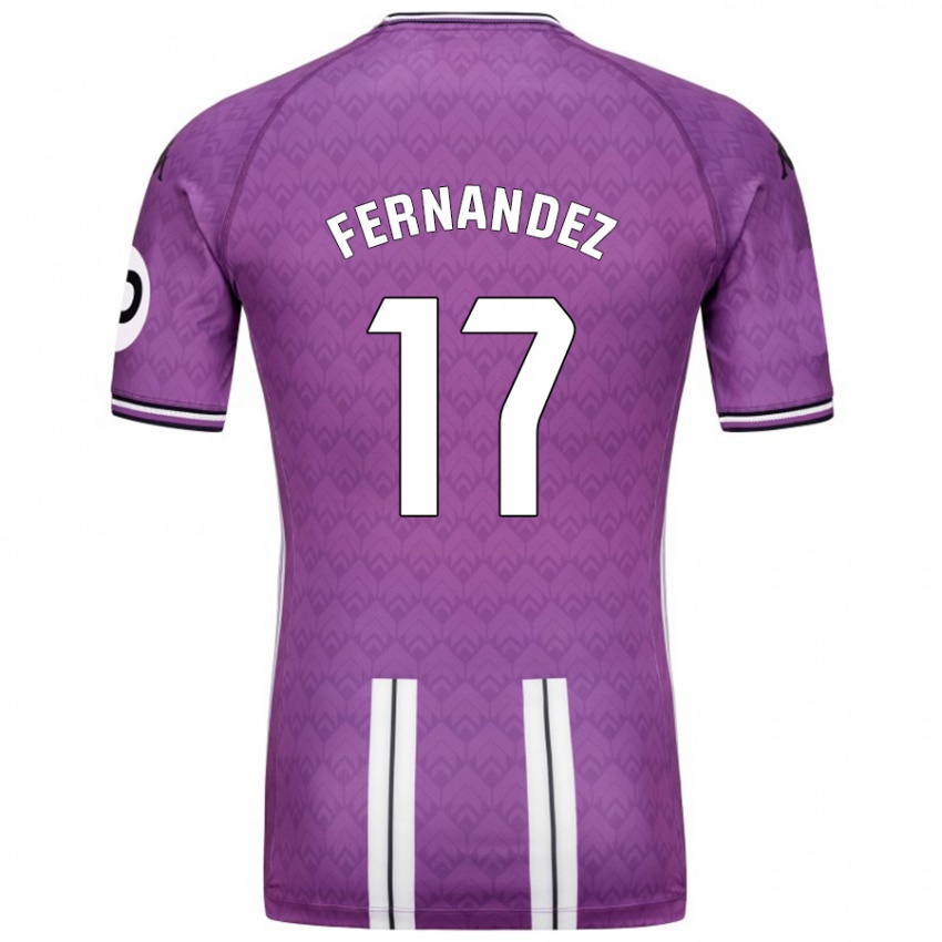 Herren Dani Fernández #17 Violett Weiß Heimtrikot Trikot 2024/25 T-Shirt