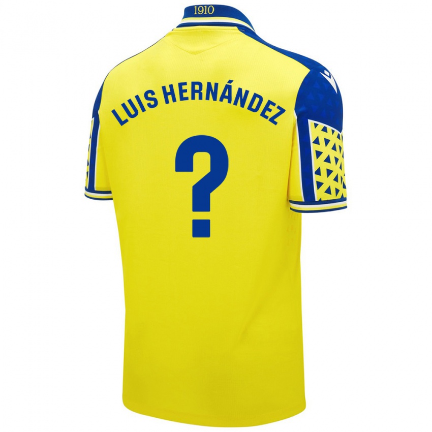 Herren Luis Hernández #0 Gelb Blau Heimtrikot Trikot 2024/25 T-Shirt