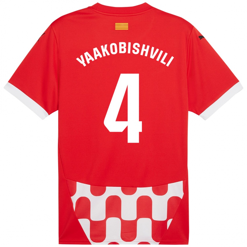 Herren Antal Yaakobishvili #4 Rot Weiß Heimtrikot Trikot 2024/25 T-Shirt