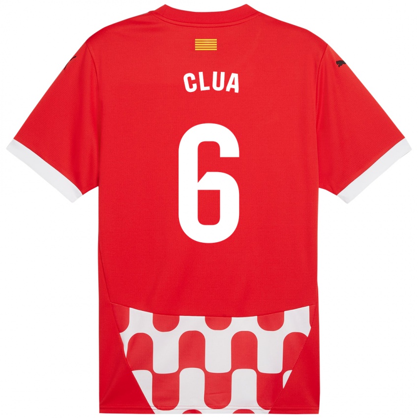 Herren Silvi Clua #6 Rot Weiß Heimtrikot Trikot 2024/25 T-Shirt