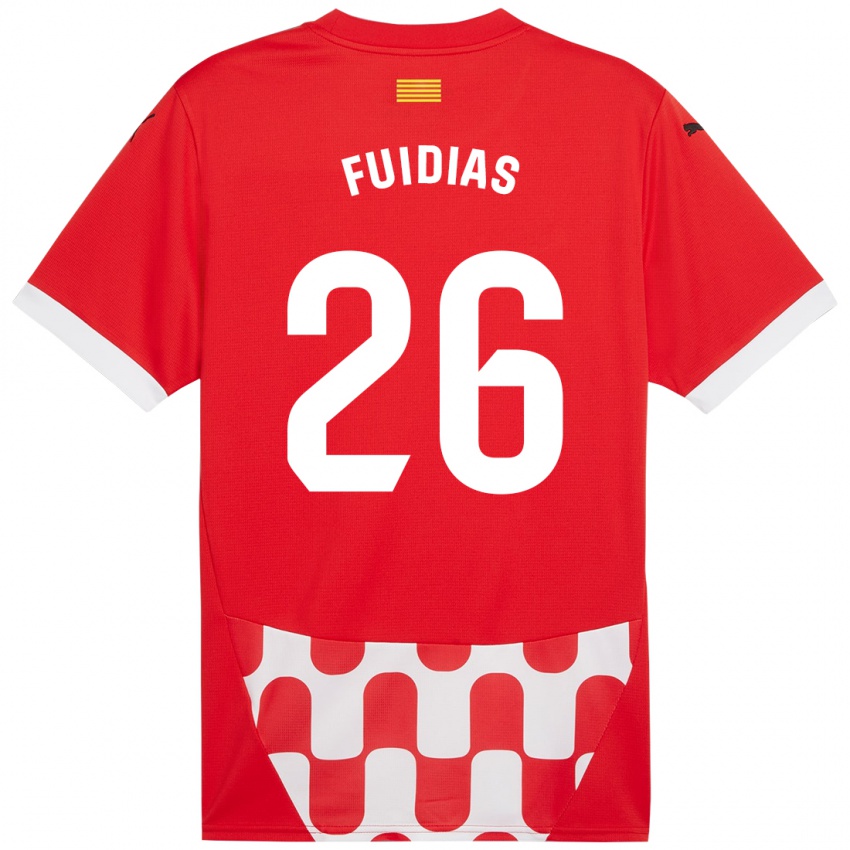 Herren Toni Fuidias #26 Rot Weiß Heimtrikot Trikot 2024/25 T-Shirt