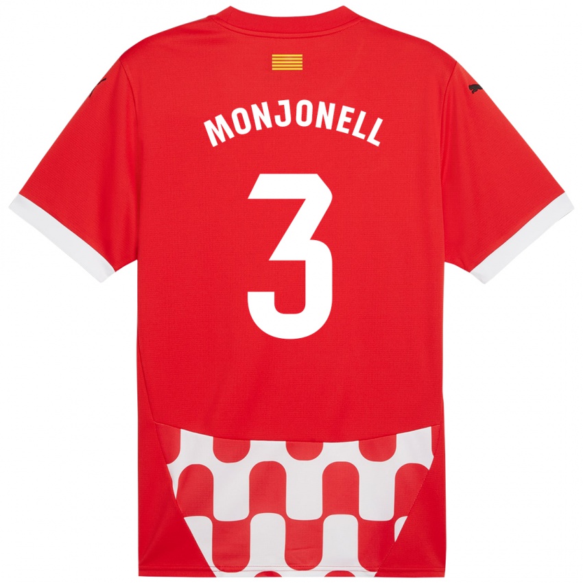 Herren Eric Monjonell #3 Rot Weiß Heimtrikot Trikot 2024/25 T-Shirt