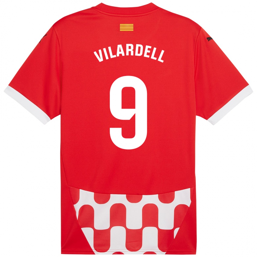 Herren Júlia Vilardell #9 Rot Weiß Heimtrikot Trikot 2024/25 T-Shirt