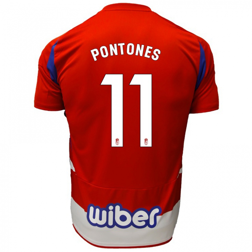 Herren Juan Carlos Pontones #11 Rot Weiß Blau Heimtrikot Trikot 2024/25 T-Shirt