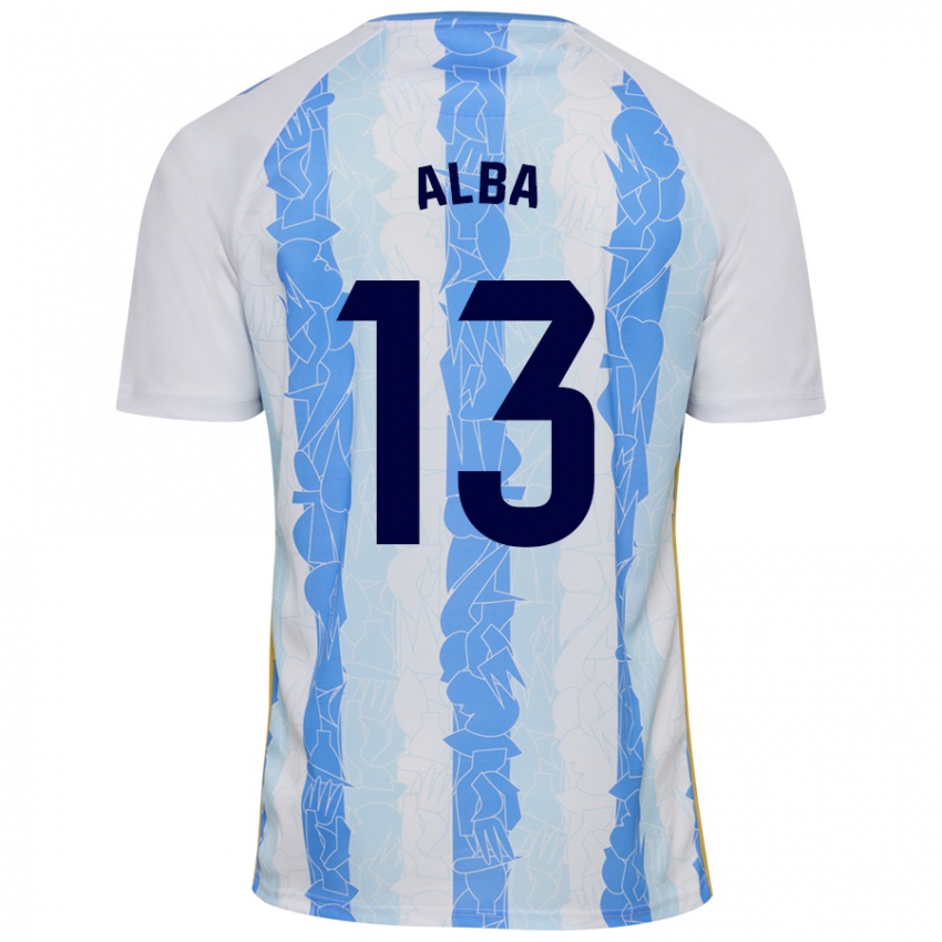 Herren Alba #13 Weiß Blau Heimtrikot Trikot 2024/25 T-Shirt