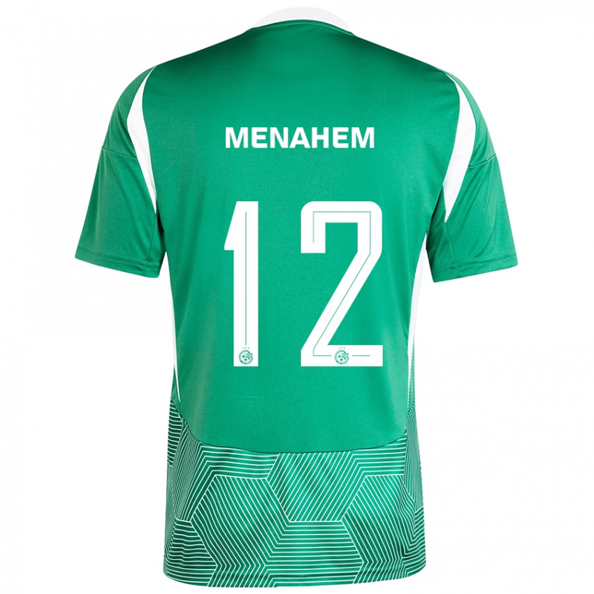 Herren Sun Menahem #12 Grün Weiß Heimtrikot Trikot 2024/25 T-Shirt