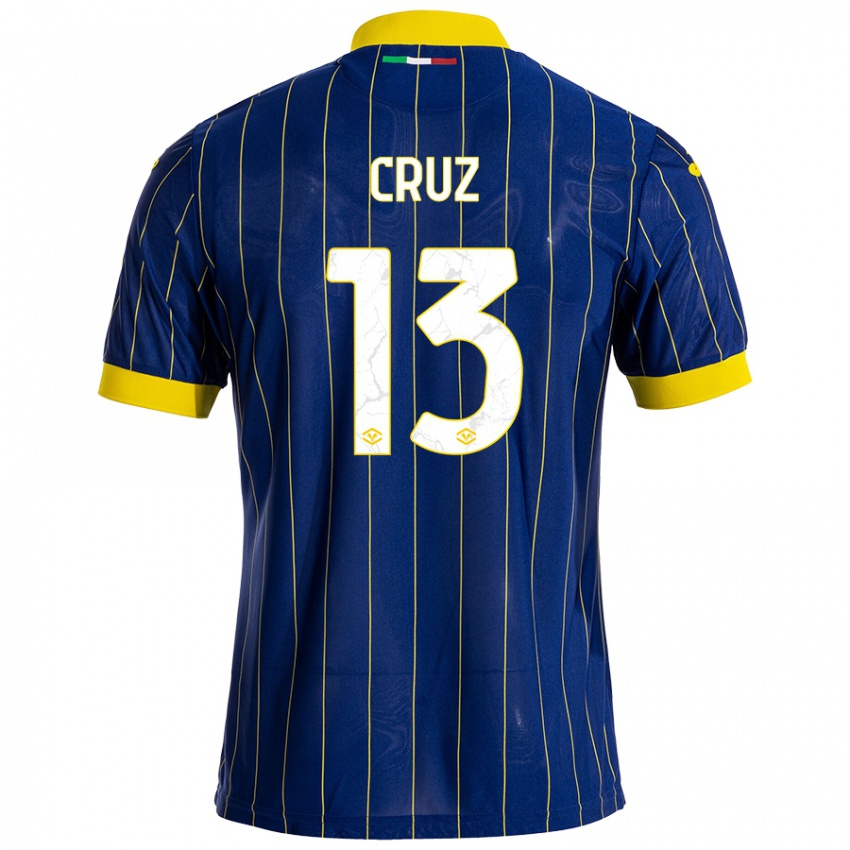 Herren Juan Manuel Cruz #13 Blau Gelb Heimtrikot Trikot 2024/25 T-Shirt