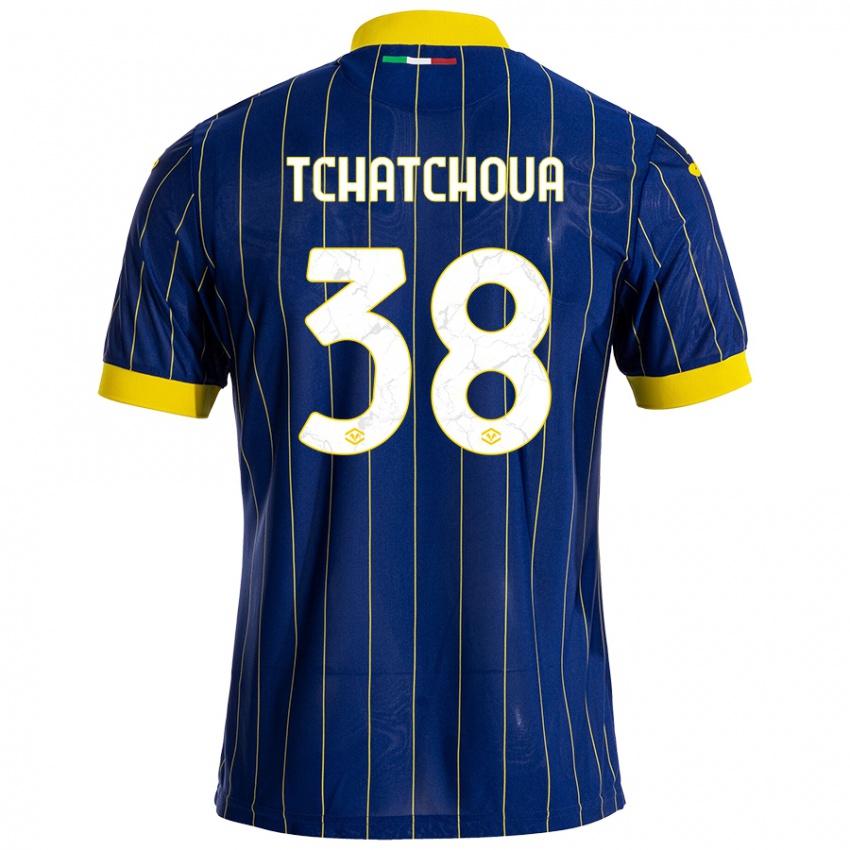 Herren Jackson Tchatchoua #38 Blau Gelb Heimtrikot Trikot 2024/25 T-Shirt