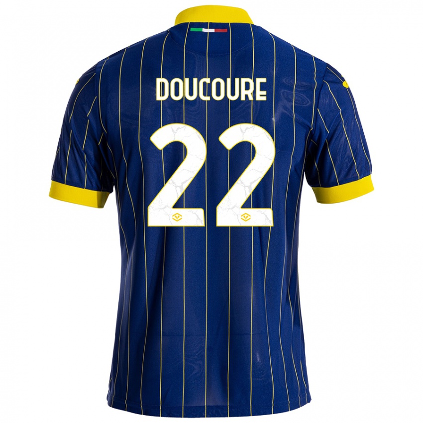 Herren Mamedi Doucouré #22 Blau Gelb Heimtrikot Trikot 2024/25 T-Shirt