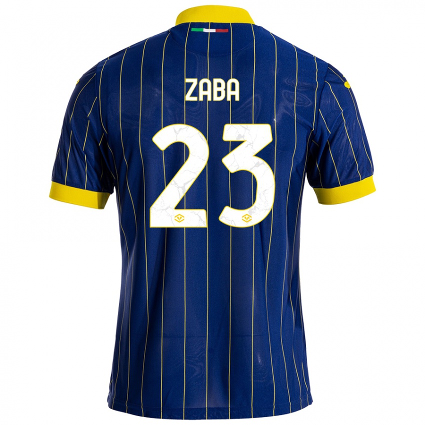 Herren Nelson Zaba #23 Blau Gelb Heimtrikot Trikot 2024/25 T-Shirt