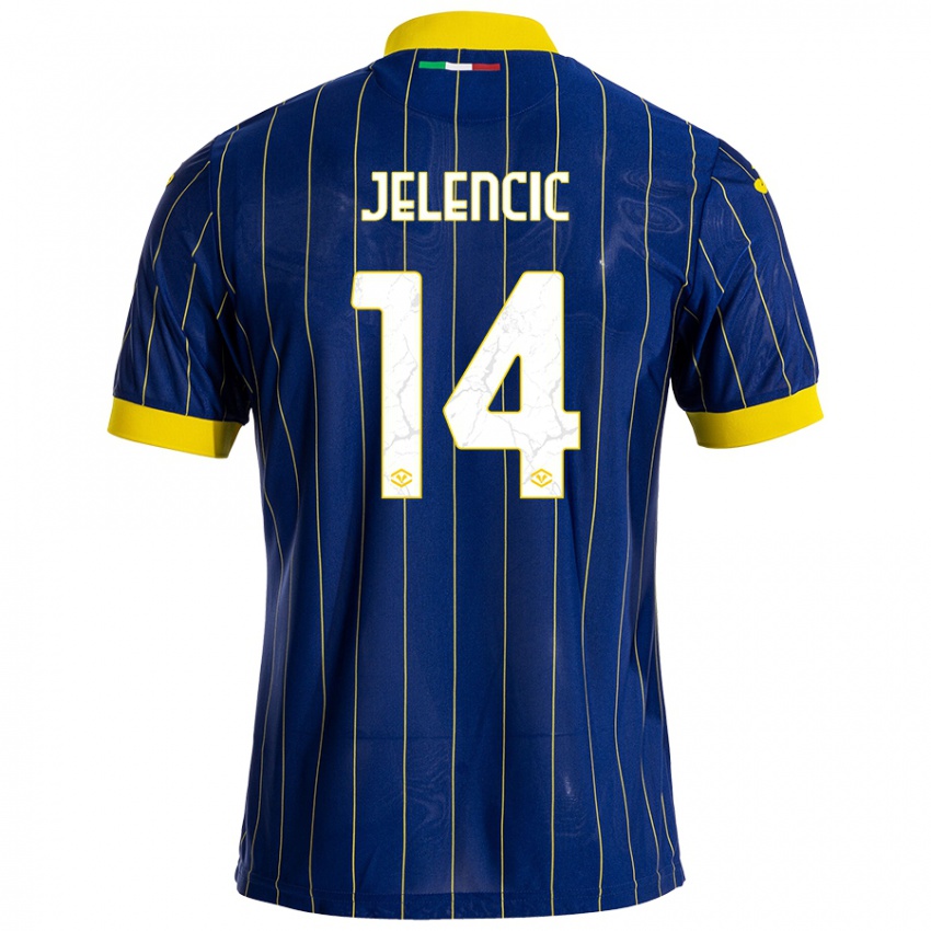 Herren Ana Jelencic #14 Blau Gelb Heimtrikot Trikot 2024/25 T-Shirt