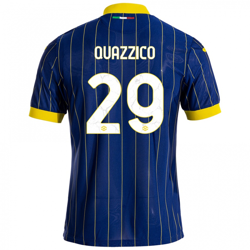 Herren Francesca Quazzico #29 Blau Gelb Heimtrikot Trikot 2024/25 T-Shirt