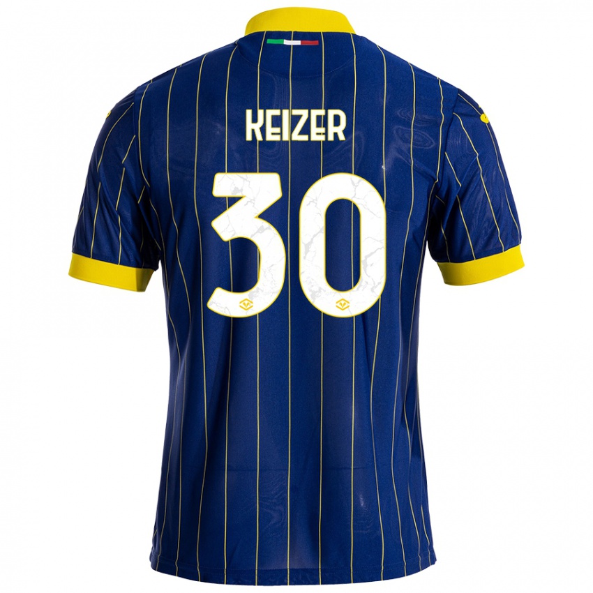 Herren Fanny Keizer #30 Blau Gelb Heimtrikot Trikot 2024/25 T-Shirt