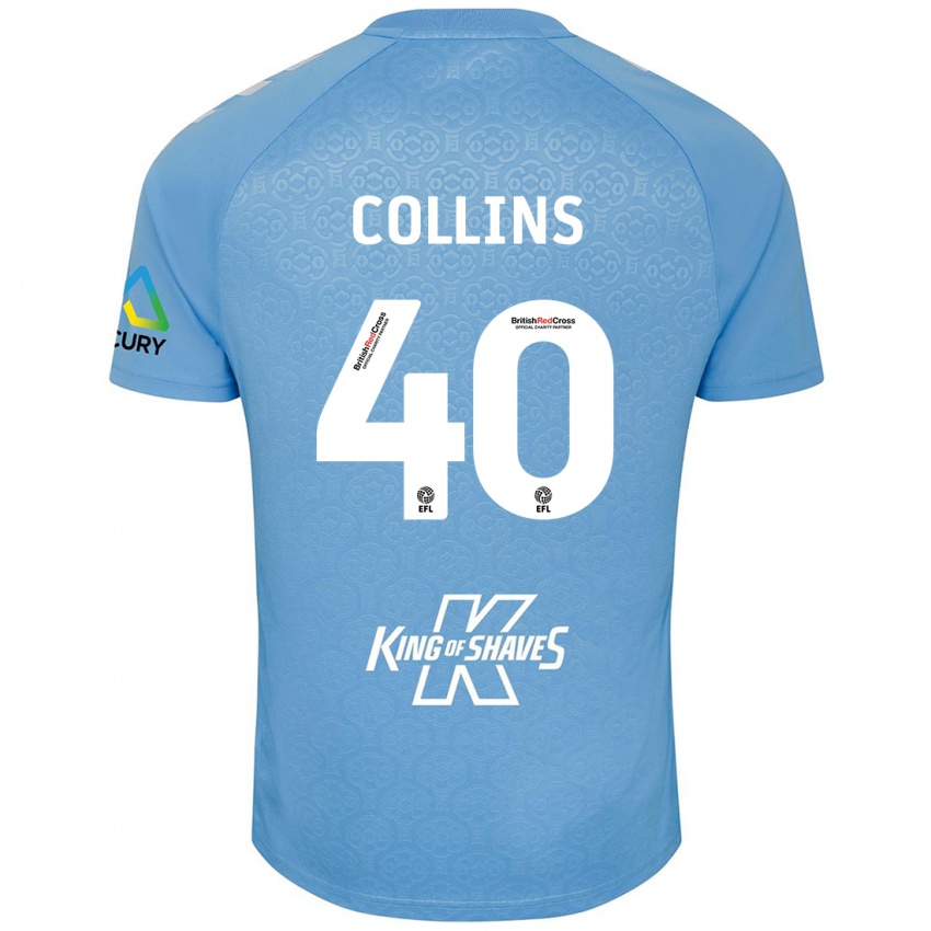 Herren Brad Collins #40 Blau Weiß Heimtrikot Trikot 2024/25 T-Shirt