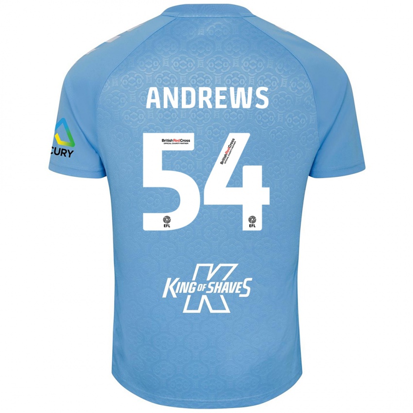 Herren Kai Andrews #54 Blau Weiß Heimtrikot Trikot 2024/25 T-Shirt