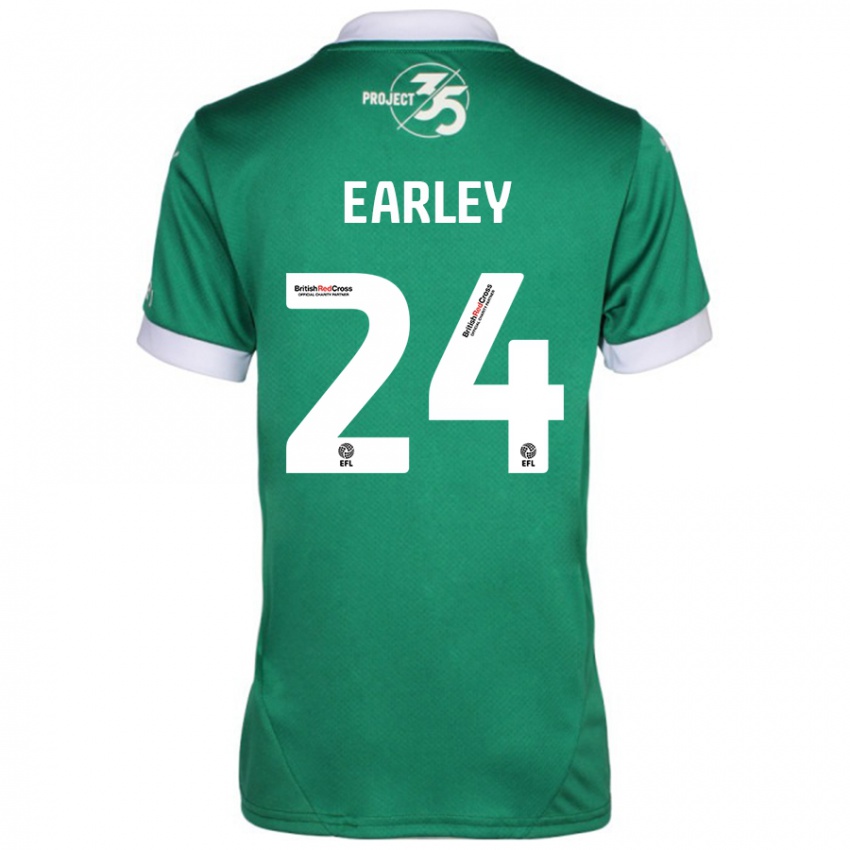 Herren Saxon Earley #24 Grün Weiß Heimtrikot Trikot 2024/25 T-Shirt