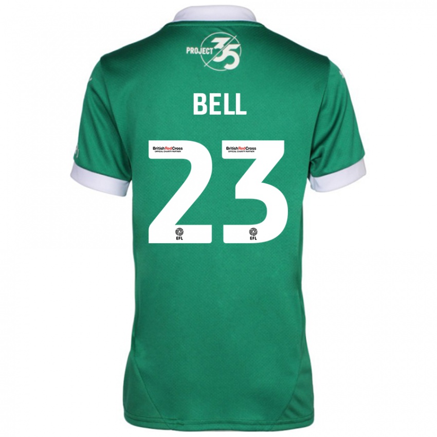 Herren Katelyn Bell #23 Grün Weiß Heimtrikot Trikot 2024/25 T-Shirt