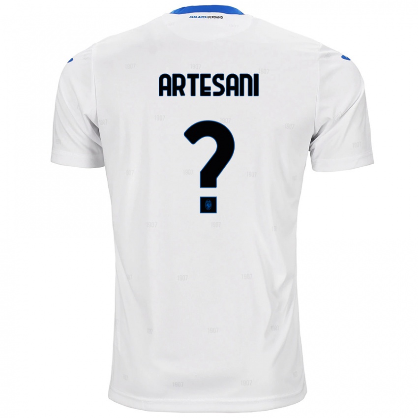 Herren Nicolò Artesani #0 Weiß Auswärtstrikot Trikot 2024/25 T-Shirt