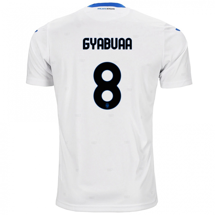 Herren Emmanuel Gyabuaa #8 Weiß Auswärtstrikot Trikot 2024/25 T-Shirt