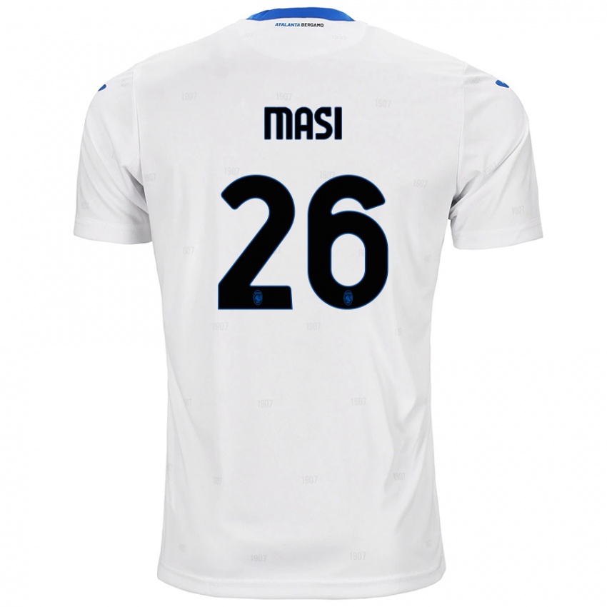 Herren Alberto Masi #26 Weiß Auswärtstrikot Trikot 2024/25 T-Shirt