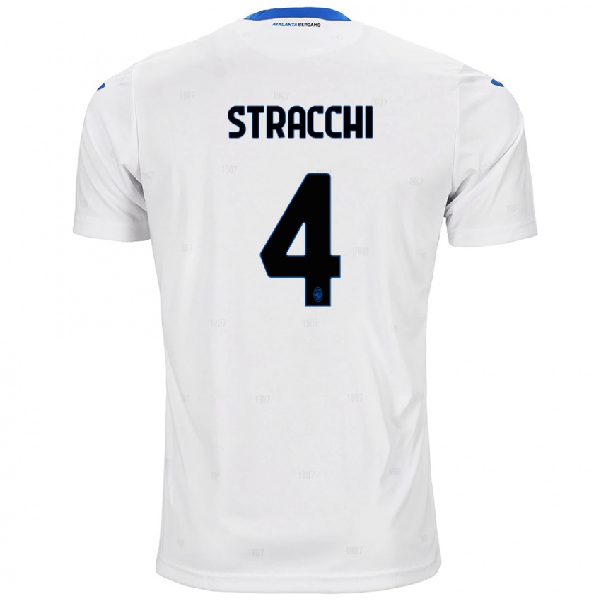 Herren Daniela Stracchi #4 Weiß Auswärtstrikot Trikot 2024/25 T-Shirt